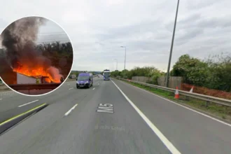 Severe M5 Lorry Fire Halts Traffic Near Clevedon 2026